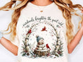 Cardinals Brighten The Quiet Cold Christmas Sweatshirt, Cute Snowman Winter Holiday Graphic Tee, Cozy Xmas Apparel Gift