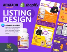 Amazon A+ Content Canva Template, EBC Design (Editable)