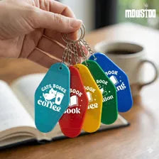 Retro Book Lover Motel Keychain Design | Bookish SVG PNG (Digital Download)