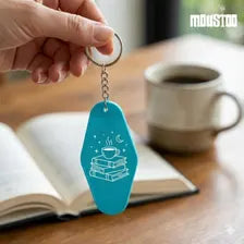 Retro Book Lover Motel Keychain Design | Bookish SVG PNG (Digital Download)